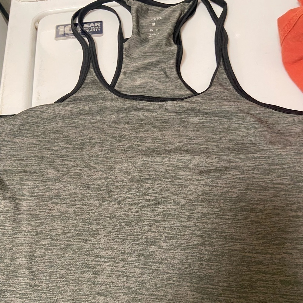 Apana Grey and Black workout tank women’s size medium